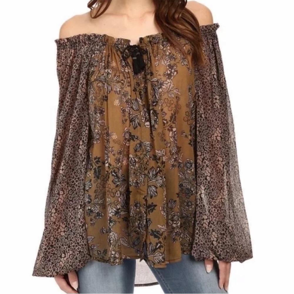[Free People] Hendrix Long Sleeve Floral Blouse- Size Small